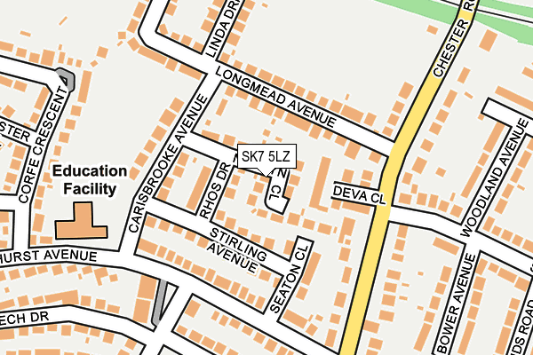 SK7 5LZ map - OS OpenMap – Local (Ordnance Survey)