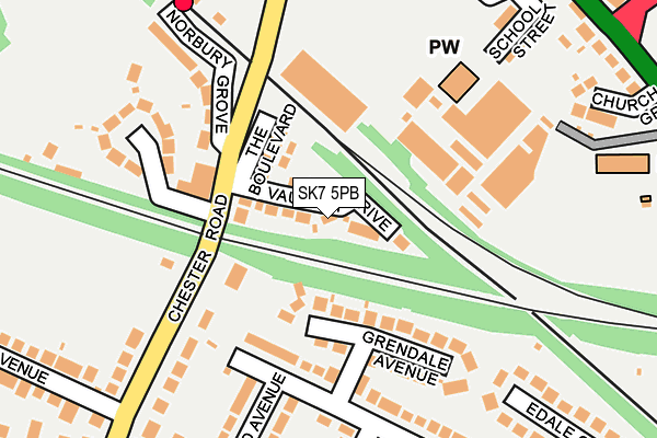 SK7 5PB map - OS OpenMap – Local (Ordnance Survey)