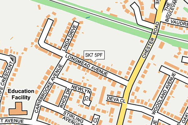 SK7 5PF map - OS OpenMap – Local (Ordnance Survey)