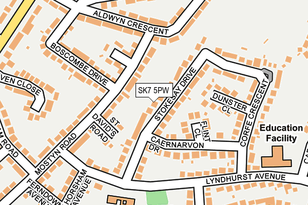 SK7 5PW map - OS OpenMap – Local (Ordnance Survey)