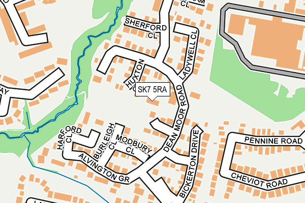 SK7 5RA map - OS OpenMap – Local (Ordnance Survey)