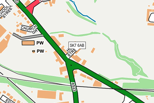 SK7 6AB map - OS OpenMap – Local (Ordnance Survey)