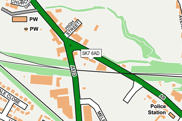 SK7 6AD map - OS OpenMap – Local (Ordnance Survey)