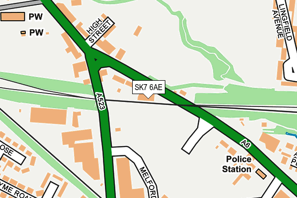 SK7 6AE map - OS OpenMap – Local (Ordnance Survey)