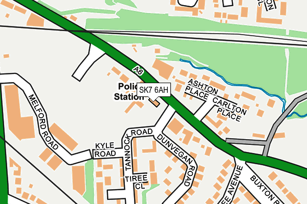 SK7 6AH map - OS OpenMap – Local (Ordnance Survey)