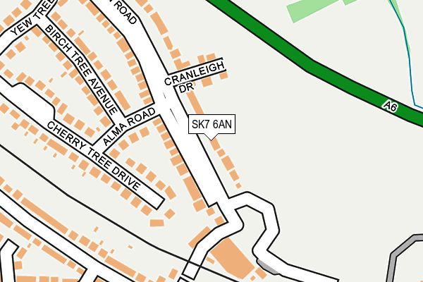 SK7 6AN map - OS OpenMap – Local (Ordnance Survey)