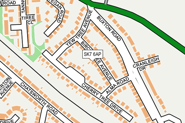 Map of BIRCH TREE AVENUE 1973 LIMITED at local scale