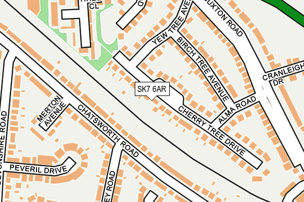 SK7 6AR map - OS OpenMap – Local (Ordnance Survey)