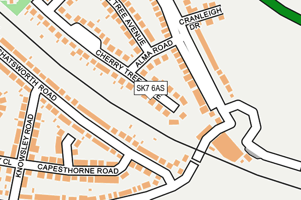 SK7 6AS map - OS OpenMap – Local (Ordnance Survey)