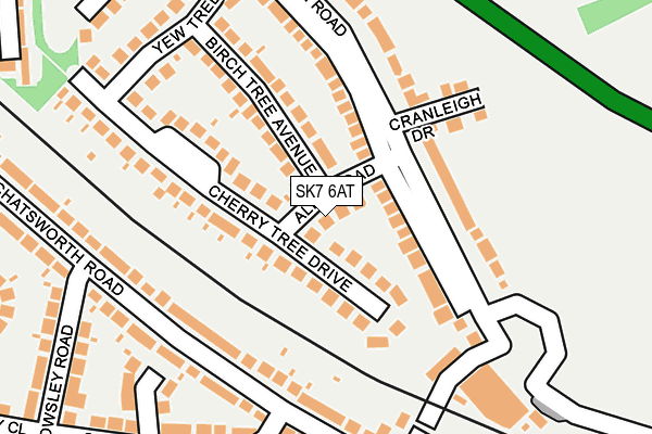 SK7 6AT map - OS OpenMap – Local (Ordnance Survey)