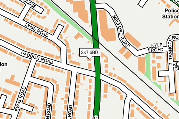 SK7 6BD map - OS OpenMap – Local (Ordnance Survey)