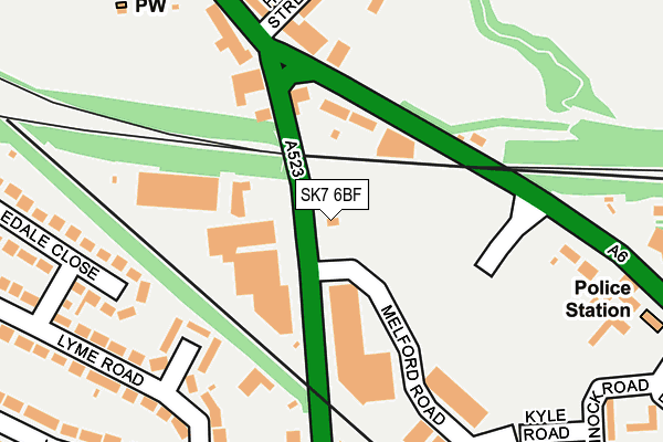 SK7 6BF map - OS OpenMap – Local (Ordnance Survey)