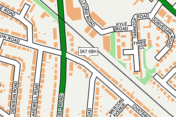SK7 6BH map - OS OpenMap – Local (Ordnance Survey)