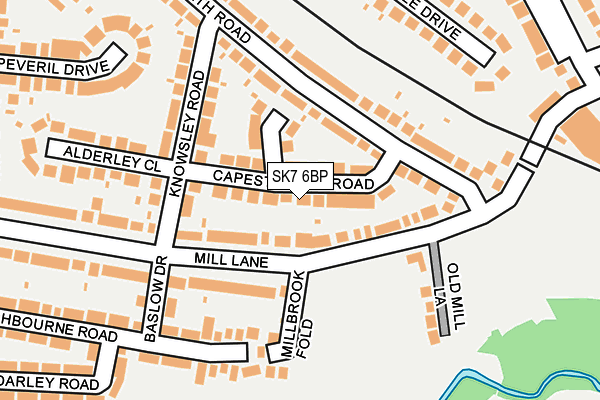 SK7 6BP map - OS OpenMap – Local (Ordnance Survey)