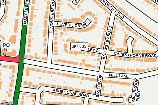 SK7 6BS map - OS OpenMap – Local (Ordnance Survey)