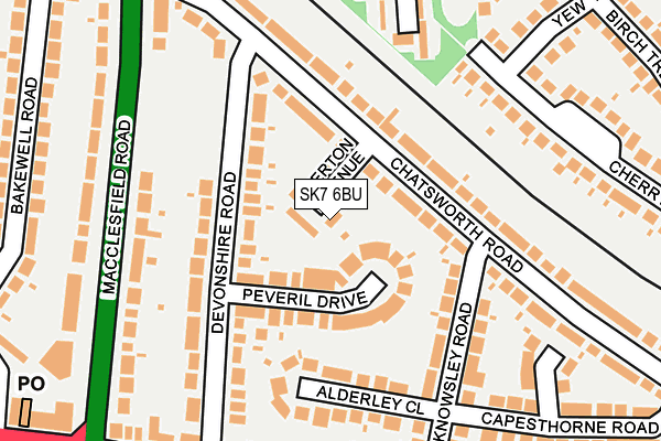 SK7 6BU map - OS OpenMap – Local (Ordnance Survey)
