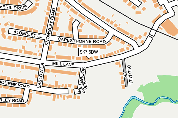SK7 6DW map - OS OpenMap – Local (Ordnance Survey)