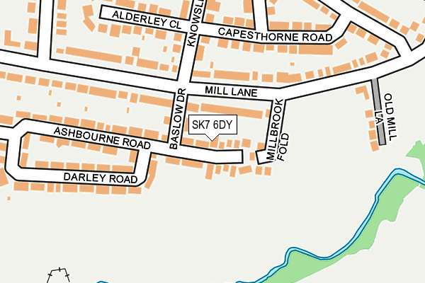 SK7 6DY map - OS OpenMap – Local (Ordnance Survey)