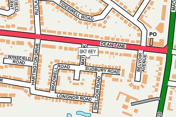 SK7 6EY map - OS OpenMap – Local (Ordnance Survey)