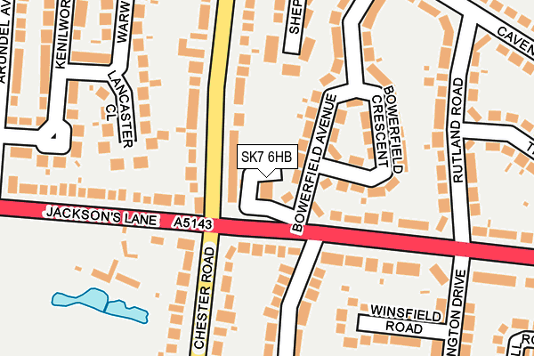 SK7 6HB map - OS OpenMap – Local (Ordnance Survey)