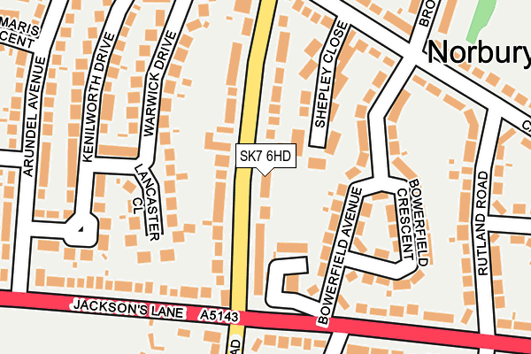 SK7 6HD map - OS OpenMap – Local (Ordnance Survey)