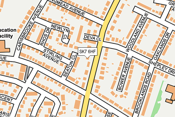 SK7 6HF map - OS OpenMap – Local (Ordnance Survey)