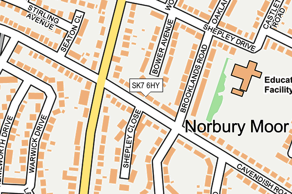 SK7 6HY map - OS OpenMap – Local (Ordnance Survey)