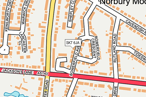 SK7 6JA map - OS OpenMap – Local (Ordnance Survey)