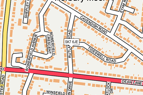 SK7 6JE map - OS OpenMap – Local (Ordnance Survey)