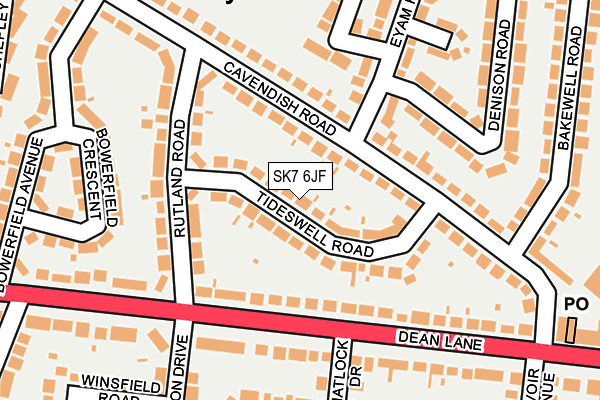 SK7 6JF map - OS OpenMap – Local (Ordnance Survey)