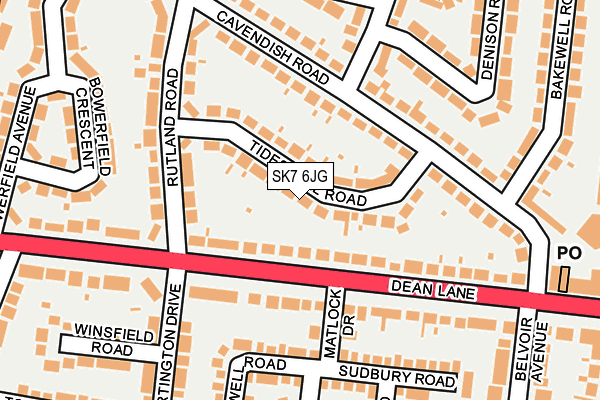 SK7 6JG map - OS OpenMap – Local (Ordnance Survey)