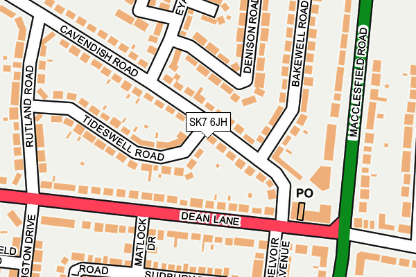 SK7 6JH map - OS OpenMap – Local (Ordnance Survey)