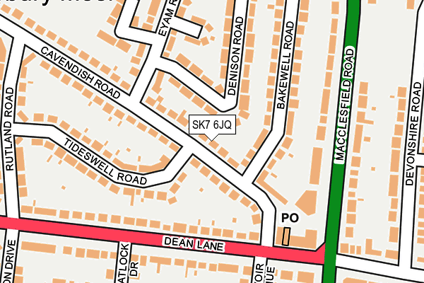 SK7 6JQ map - OS OpenMap – Local (Ordnance Survey)