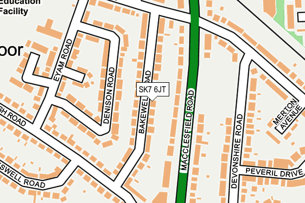 SK7 6JT map - OS OpenMap – Local (Ordnance Survey)