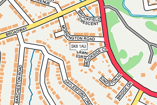 SK8 1AU map - OS OpenMap – Local (Ordnance Survey)