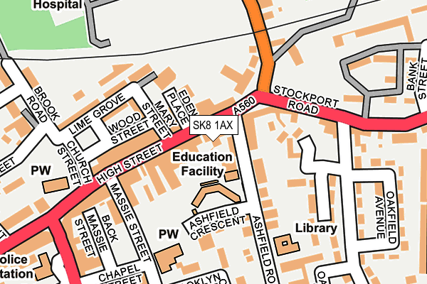 Map of OLD CHEADLE BAR LIMITED at local scale