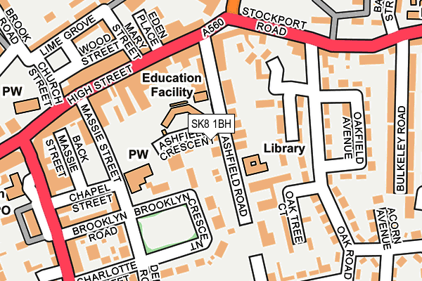 SK8 1BH map - OS OpenMap – Local (Ordnance Survey)