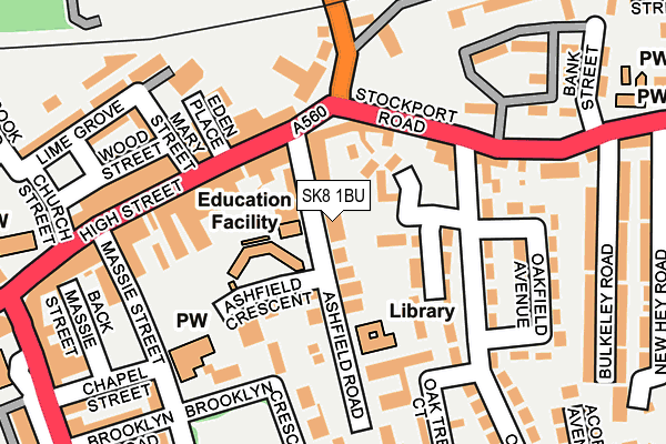 SK8 1BU map - OS OpenMap – Local (Ordnance Survey)