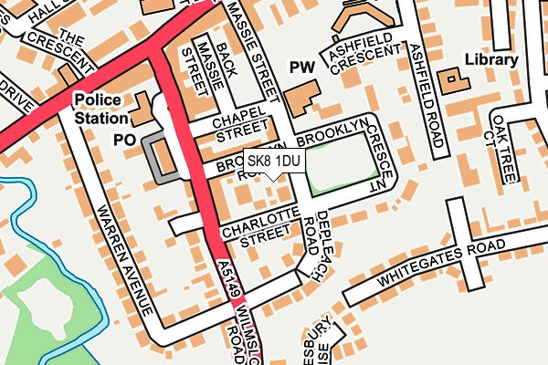 SK8 1DU map - OS OpenMap – Local (Ordnance Survey)