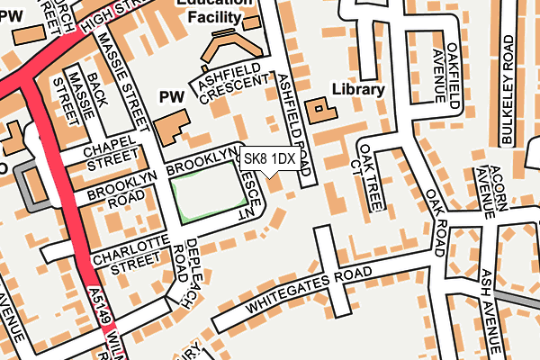 SK8 1DX map - OS OpenMap – Local (Ordnance Survey)