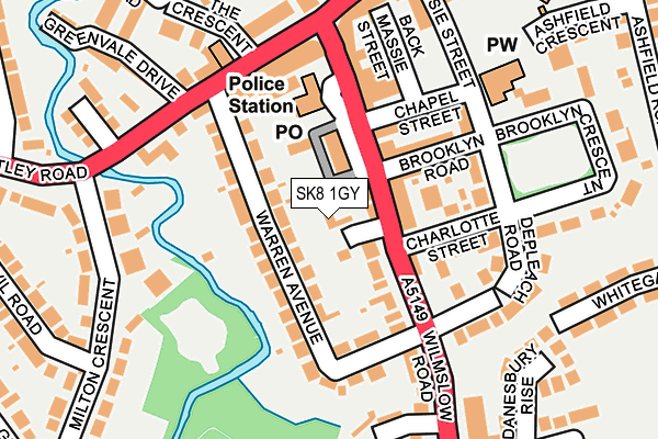 SK8 1GY map - OS OpenMap – Local (Ordnance Survey)