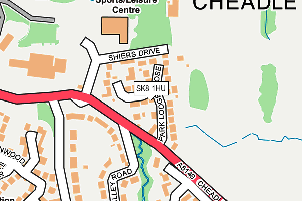 SK8 1HU map - OS OpenMap – Local (Ordnance Survey)