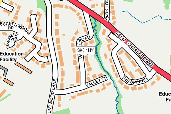 SK8 1HY map - OS OpenMap – Local (Ordnance Survey)