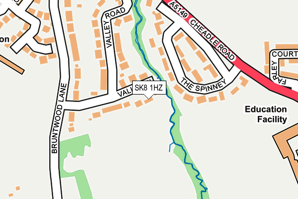 SK8 1HZ map - OS OpenMap – Local (Ordnance Survey)