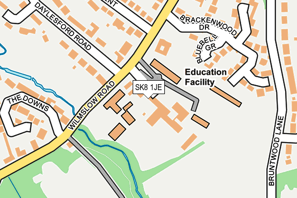 SK8 1JE map - OS OpenMap – Local (Ordnance Survey)