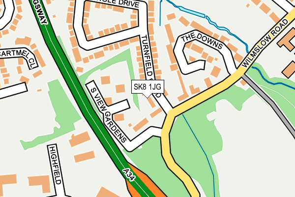 SK8 1JG map - OS OpenMap – Local (Ordnance Survey)