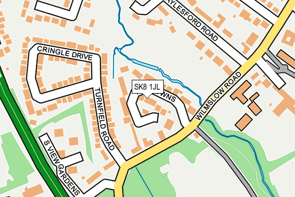 SK8 1JL map - OS OpenMap – Local (Ordnance Survey)