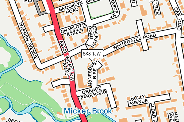 SK8 1JW map - OS OpenMap – Local (Ordnance Survey)
