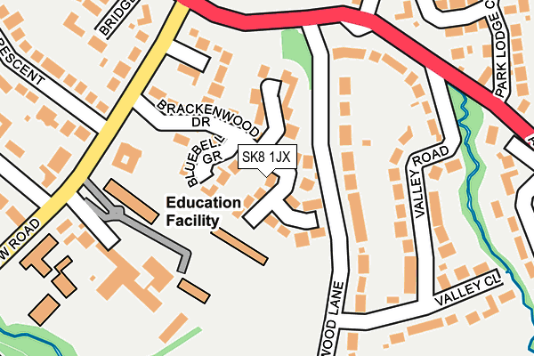 SK8 1JX map - OS OpenMap – Local (Ordnance Survey)