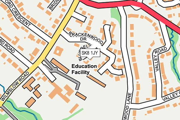 SK8 1JY map - OS OpenMap – Local (Ordnance Survey)